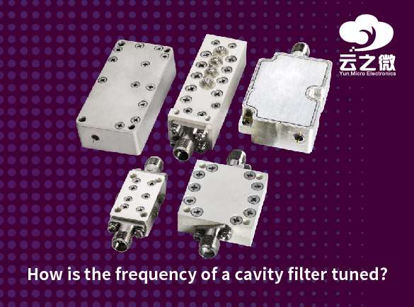 How is the frequency of a cavity filter tuned?