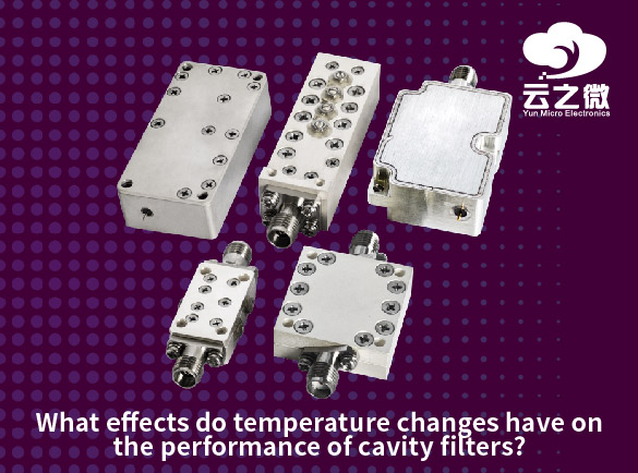 What effects do temperature changes have on the performance of cavity filters?