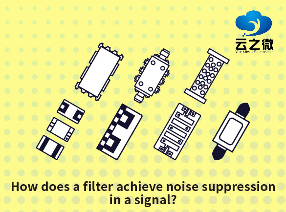 How does a filter achieve noise suppression in a signal?