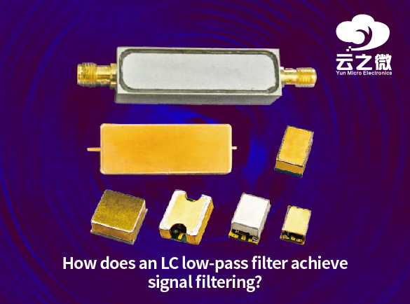 How does an LC low-pass filter achieve signal filtering?