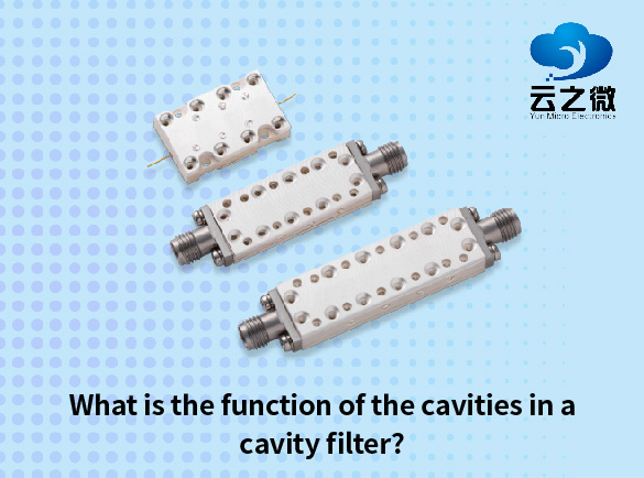 What is the function of the cavities in a cavity filter?