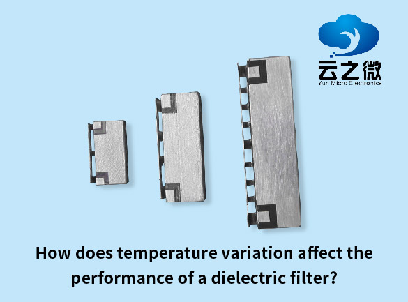 How does temperature variation affect the performance of a dielectric filter?