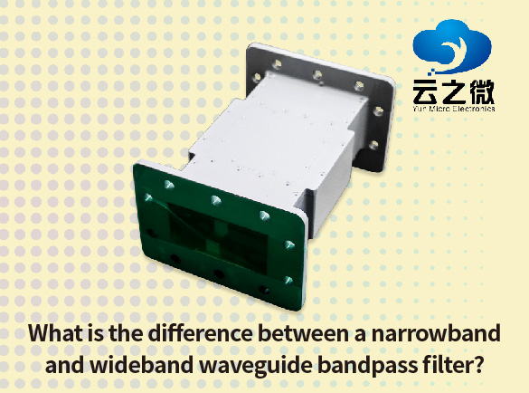 What is the difference between a narrowband and wideband waveguide bandpass filter?