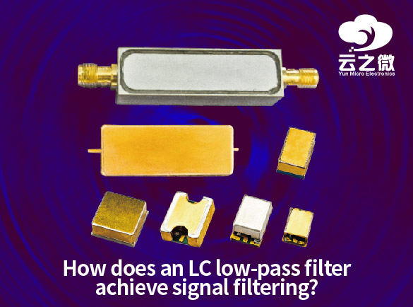 How does an LC low-pass filter achieve signal filtering?